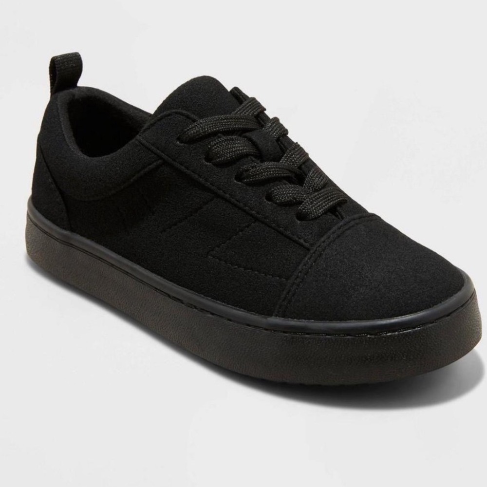 Art Class Garrett Black Canvas Low Top Lace Up Sneakers Size 4 Kids